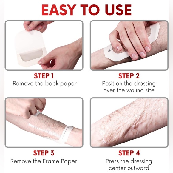 Healqu 30 Pieces Transparent Film Dressing Clear Waterproof Bandages - Picture 3 of 5